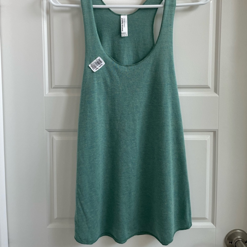 Tri Evergreen & Tri Lemon American Apparel Tri-Blend Sleeveless Racerback Tank - Picture 5 of 12